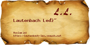 Lautenbach Leó névjegykártya
